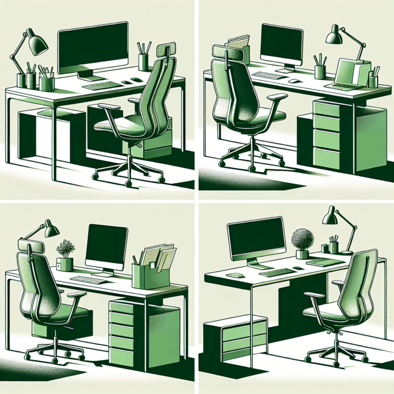 Modern Green Office Desks for Productivity