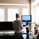 healthy desk setup