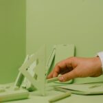 green desk organizer