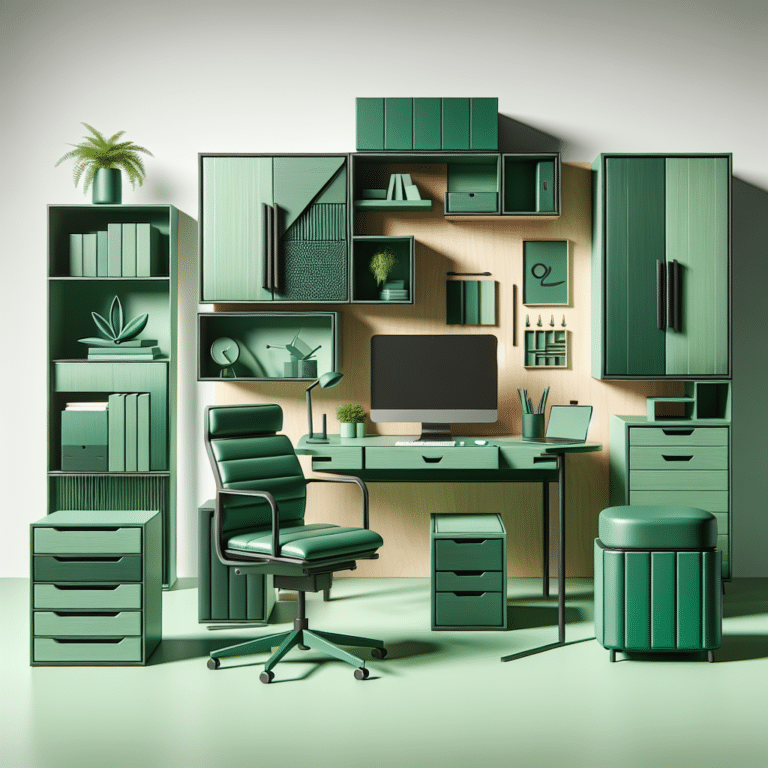 Compact Green Office Furniture Sets