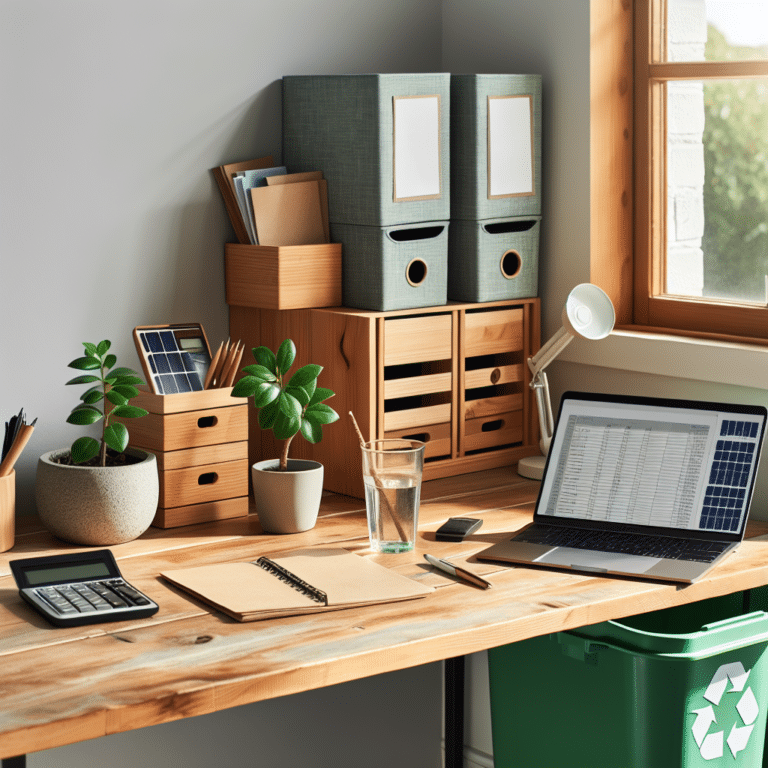 Home office decluttering for sustainability