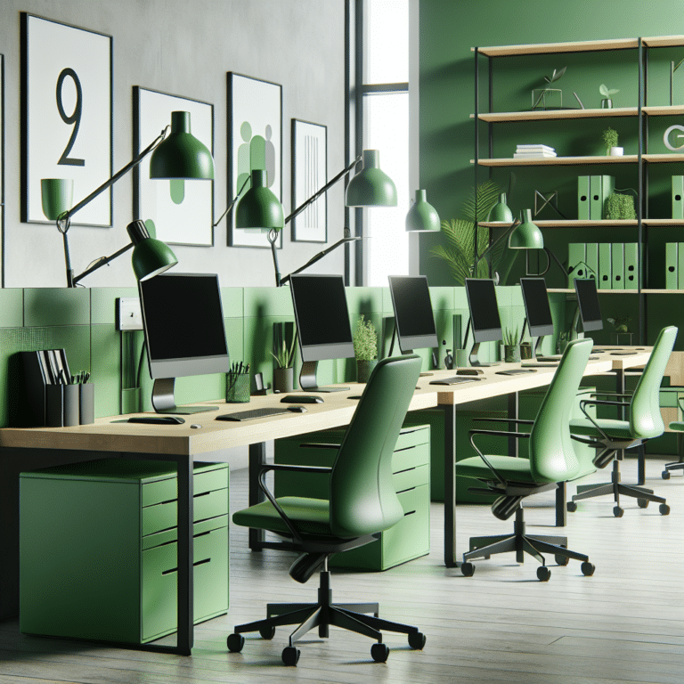 Modern Green Office Desks for Productivity